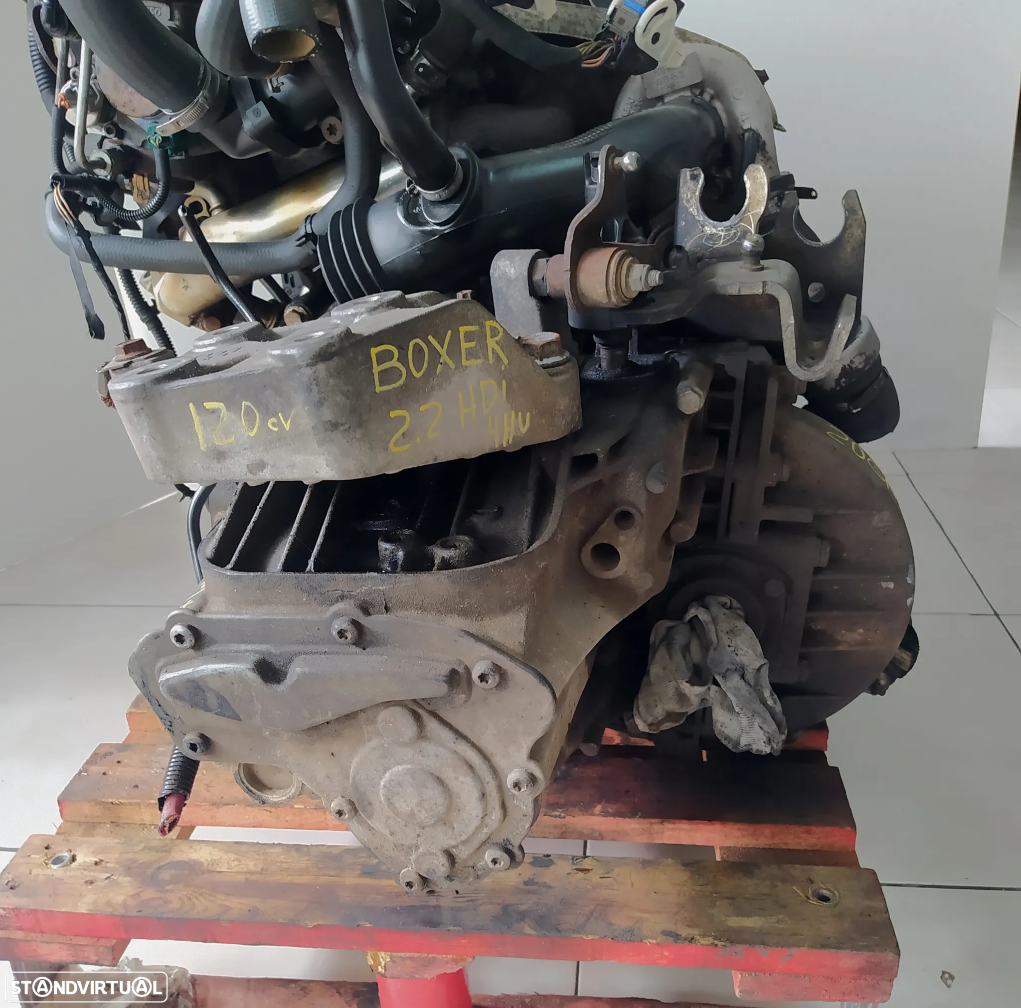 Motor peugeot BOXER 2.2HDI 120cv 4HU 2011 - caixa 6v velocidades 20GP17 - 10