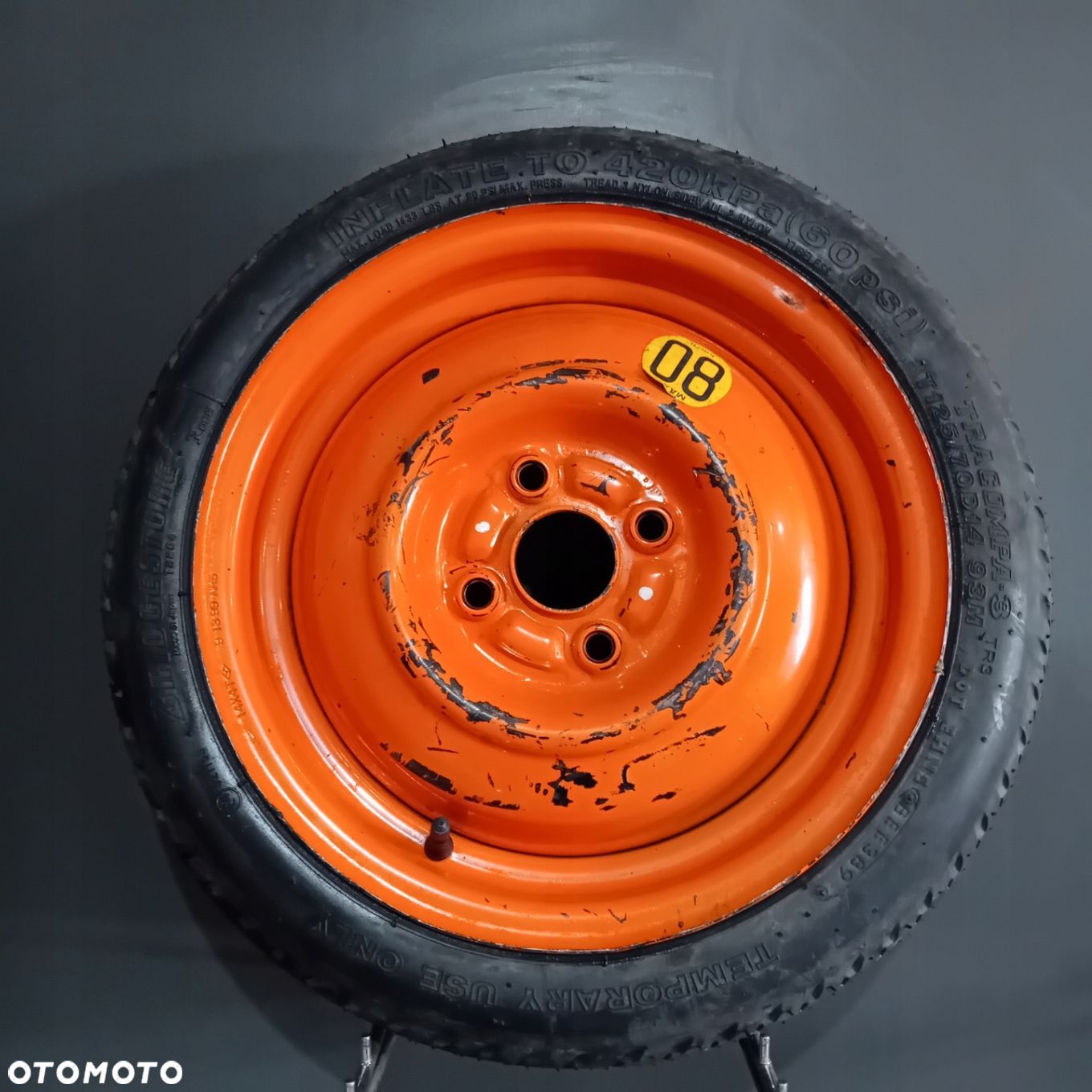 Koło dojazdowe Dojazdówka 14 4x100 Toyota Yaris 125/70R14 B438 - 1