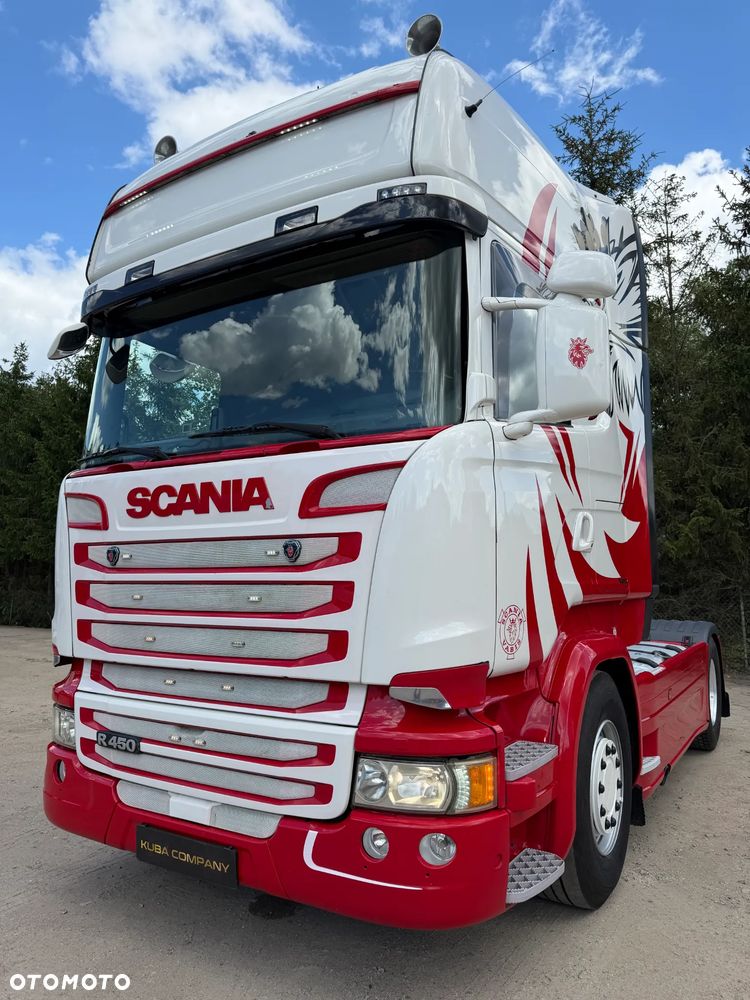 Scania R450 RETARDER / LED / KLIMA POSTOJOWA / MIKROFALA / ALUFELGI / ZBIORNIKI 1200 L / FULL SPOJLERY / NAWIGACJA / ŚLICZNA SCANIA / OD NOWOŚCI SPALANIE TYLKO 27 L / 11.2016 ROK !! - 16
