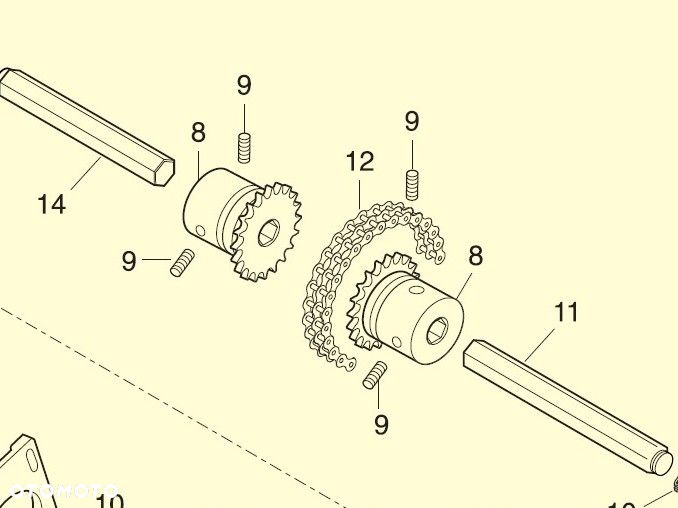 WAŁEK NA SPRZĘGŁO OLIMAC DR6080 RAIBUD - 2