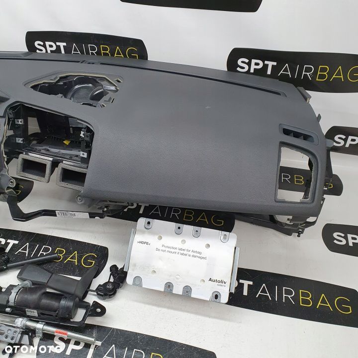VOLVO XC60 DESKA ROZDZIELCZA KONSOLA KOKPIT PULPIT PODUSZKI AIRBAG AIR BAG PASY KIT SET - 4