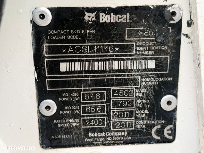 Bobcat S850 Mini Incarcator Frontal - 10