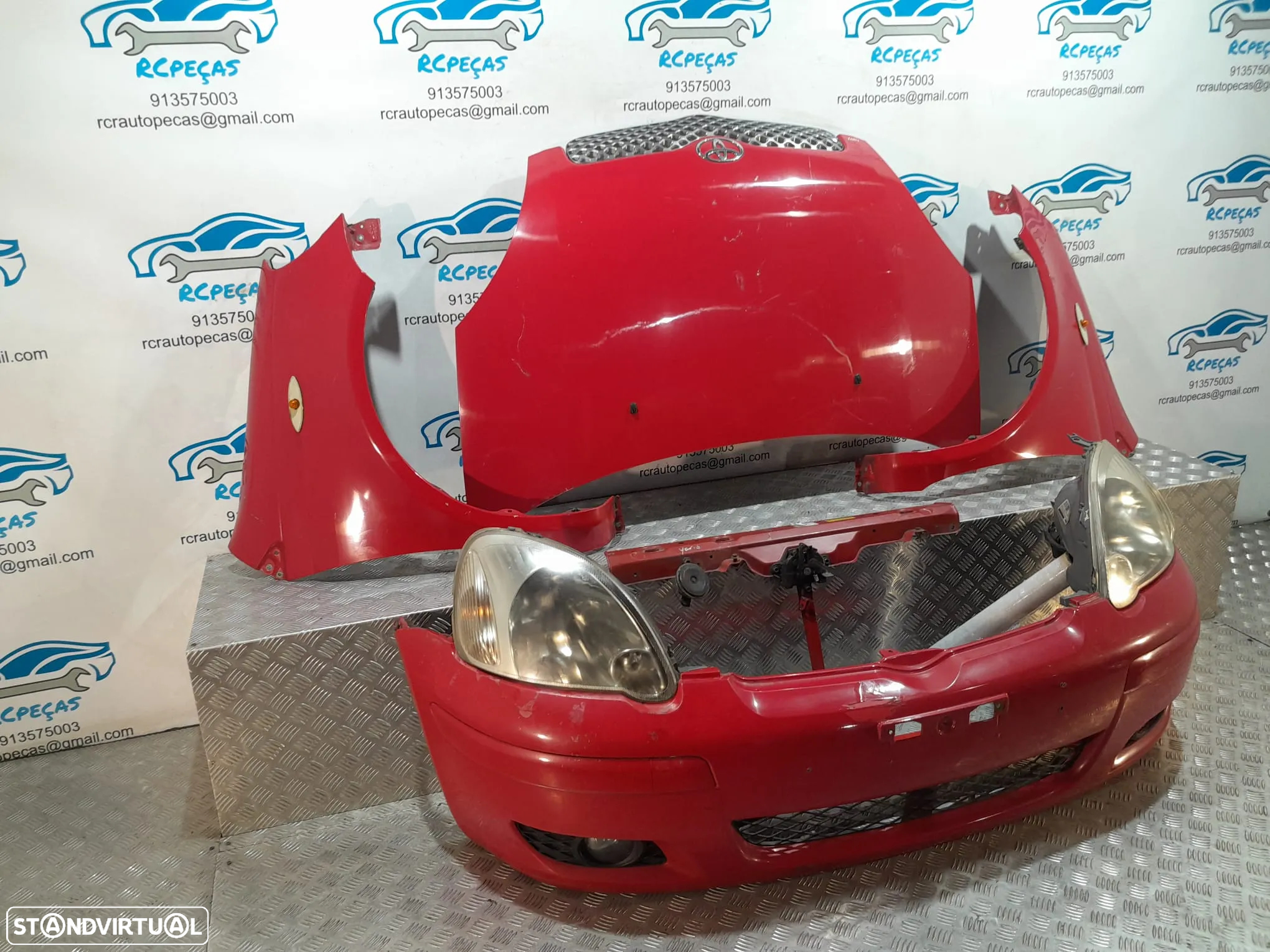 FRENTE COMPLETA TOYOTA YARIS P1 FASE 2 II FACELIFT CAPOT PARACHOQUES GUARDA-LAMAS OTICAS FRENTE FIBRA REFORÇO - 3