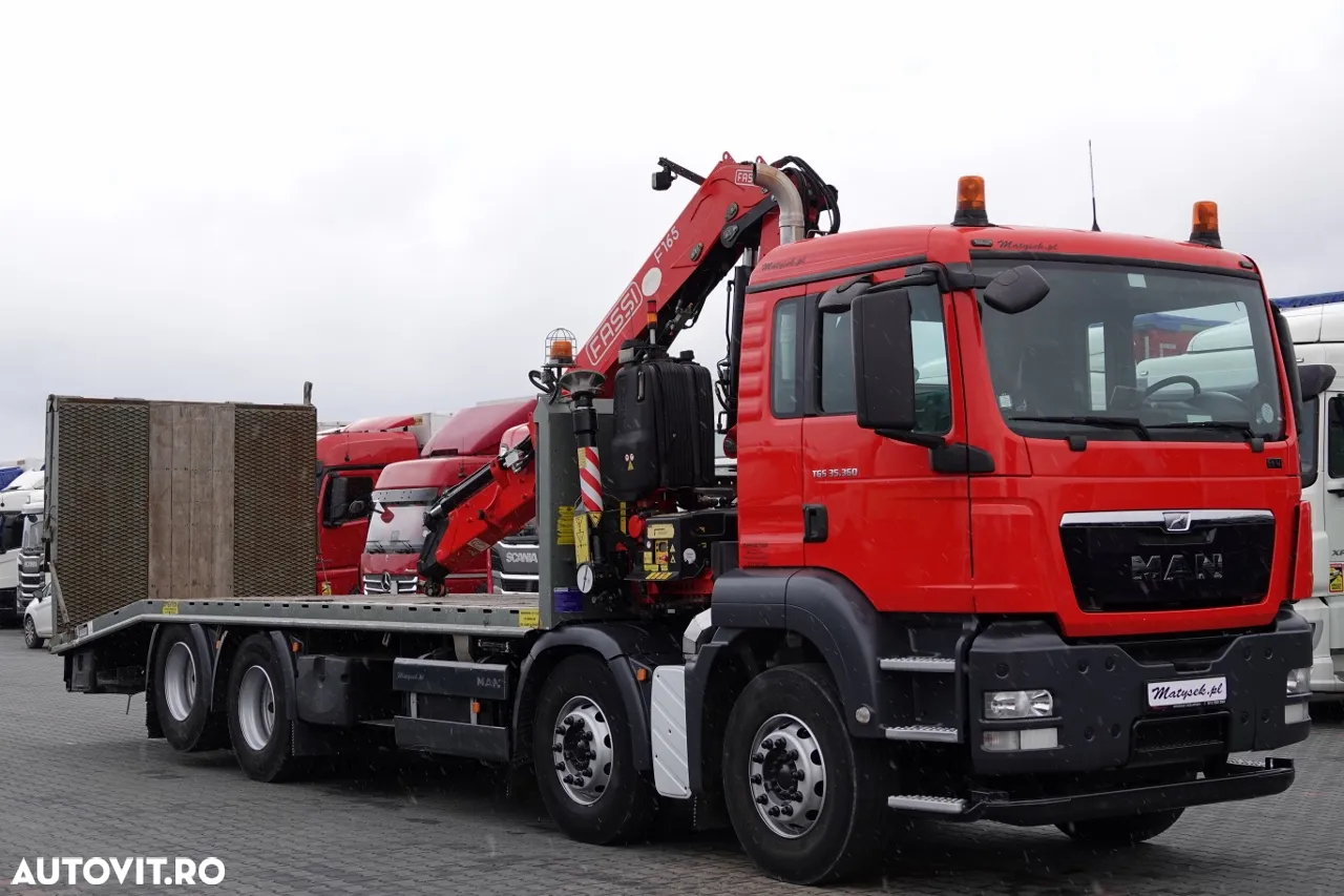 MAN TGS 35.360 / 8x2-4 / CAMION + HDS FASSI F165 A.2.22 / AXIE LIFTATOR / 4 AXI / GAMA HIDRAULICA / TROLIU / ASISTENTA RUTIERA - 5