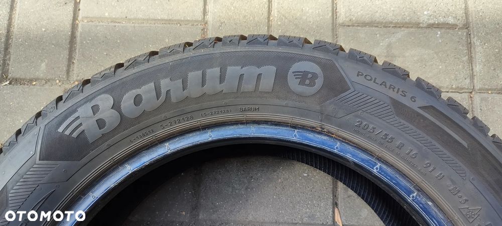 OPONY ZIMOWE 205/55R16H BARUM POLARIS6 (1924) ZIMA 9mm PARA 2 SZTUKI - 4