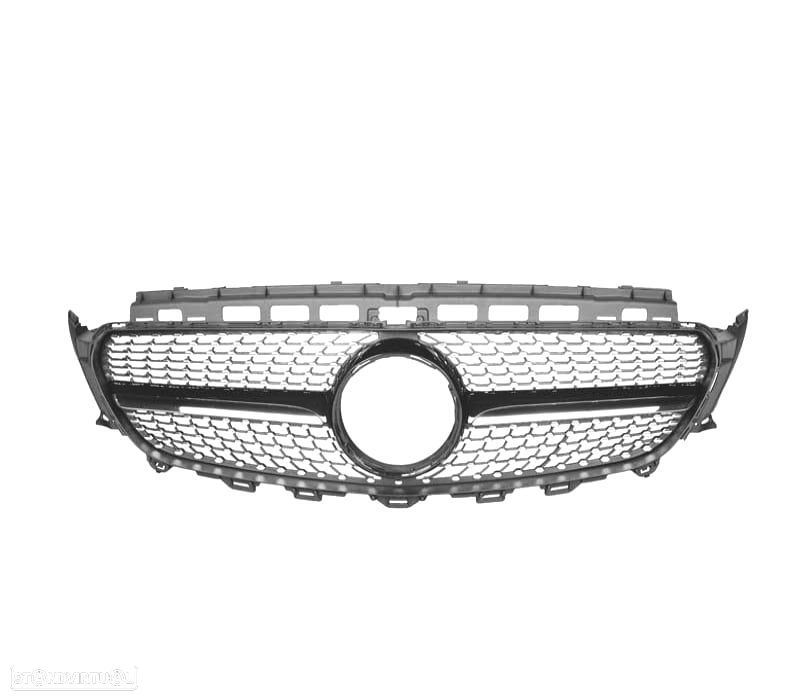 GRELHA FRONTAL MERCEDES CLASE E W213 17-20 LOOK AMG DIAMOND PRETO - 2