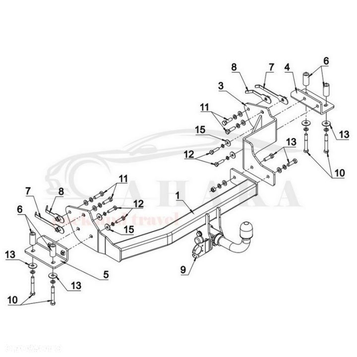 Hak Holowniczy Automat Do Chrysler Pacifica 2003-2007 (1 Rura Wydechowa) - 2