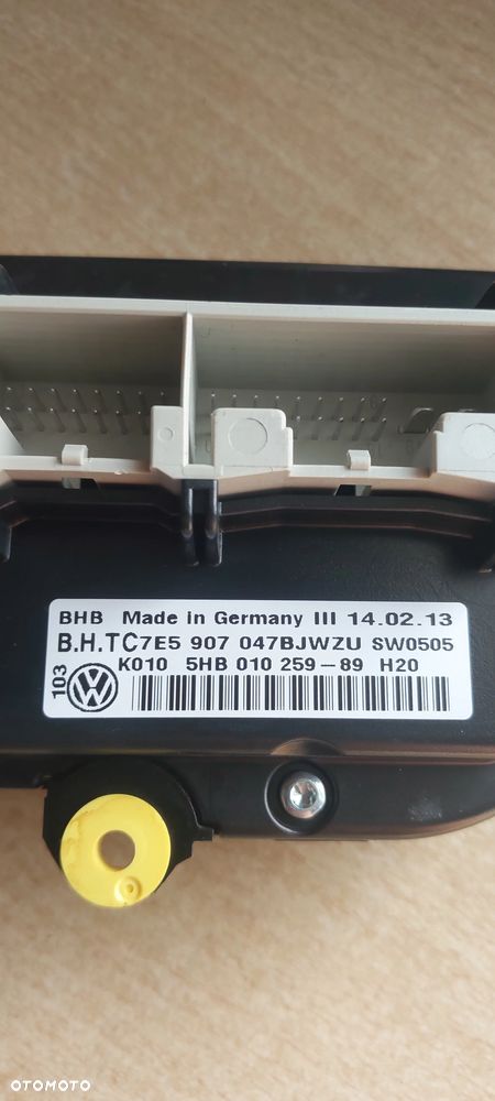 Panel Sterownik  klimatyzacji AC vw t5.1 t6 7E5907O47BJ - 2