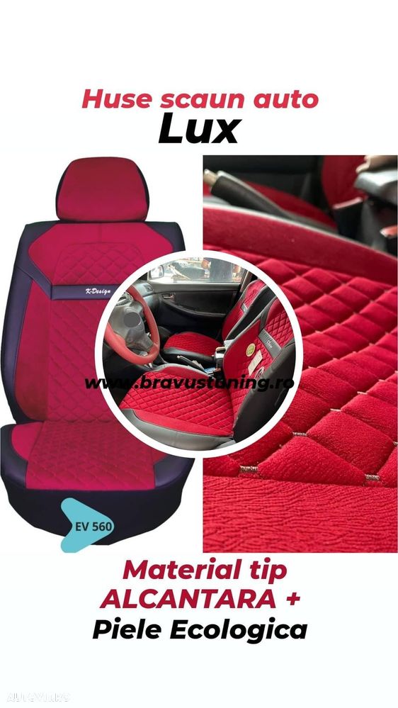 Huse scaun auto LUX set complet Mercedes,BMW, Audi, Skoda, Kia, Opel - 7