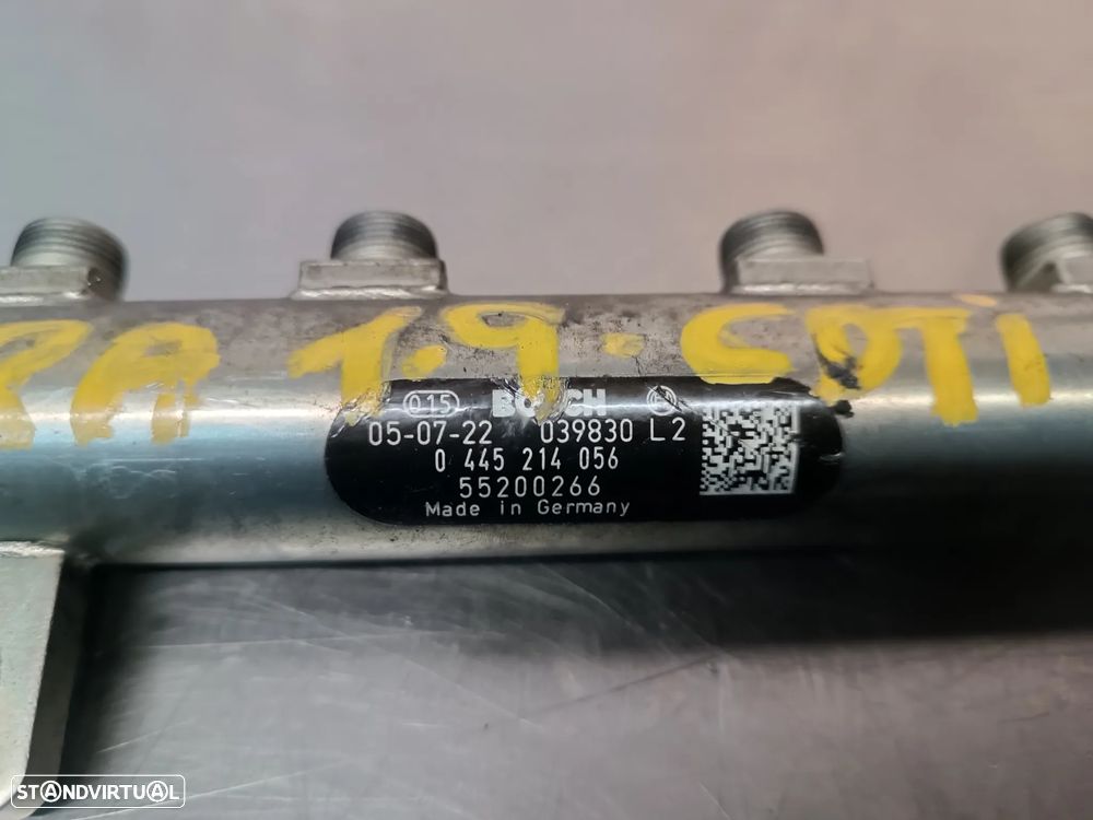 REGUA / RAMPA DE INJECÇÃO COM VALVULAS OPEL ASTRA / VECTRA / ZAFIRA 1.9CDTI 120CV 0445214056 55200266 - 5