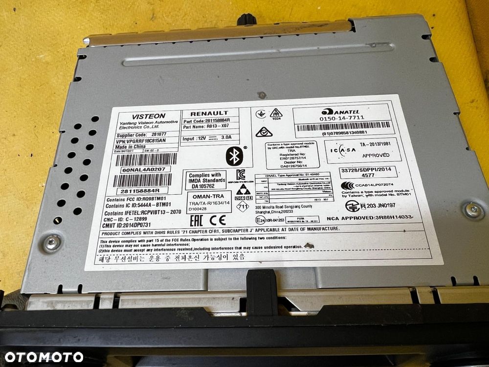 RADIO ODTWARZACZ CD MP3 USB DACIA DOKKER DUSTER II - 8