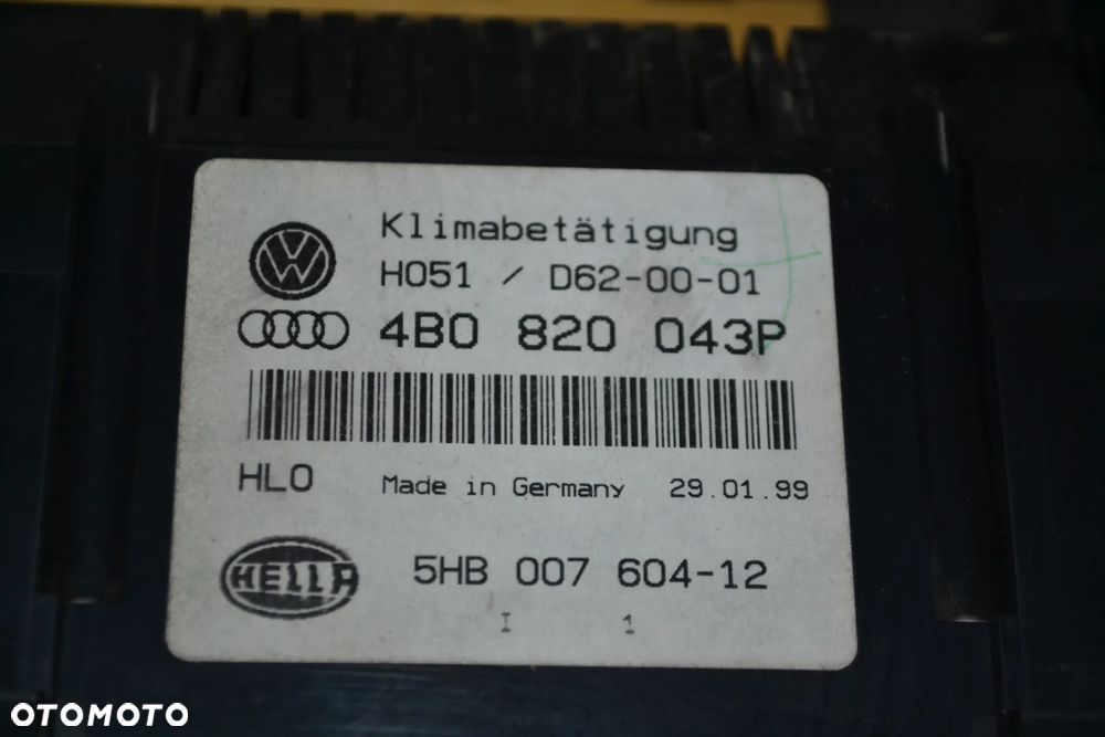 AUDI A6 C5 PANEL NAWIEWU STEROWANIA KLIMATYZACJI 4B0820043P - 3