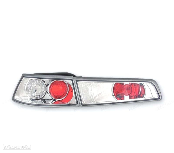 FAROLINS TRASEIROS ALFA ROMEO 145 94-01 FUNDO CROMADO