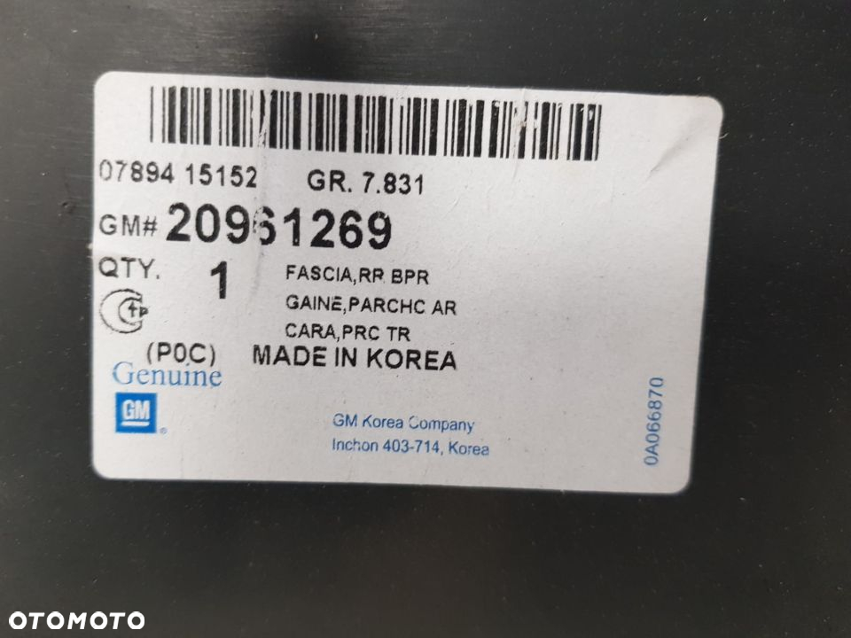CHEVROLET CAPTIVA C100 C140 07-12 ZDERZAK TYLNY TYŁ NOWY ORYGINAŁ 96623473 - 10