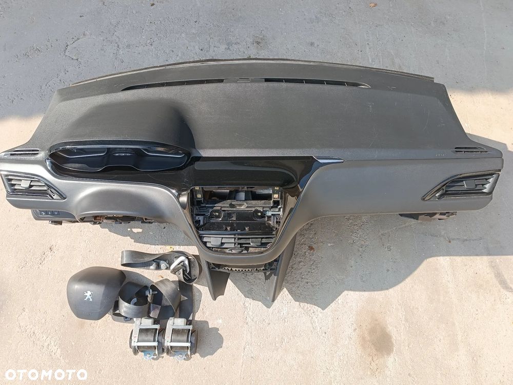 DESKA ROZDZIELCZA KONSOLA ZESTAW AIRBAG PODUSZKI PEUGEOT 208 2008 I - 7