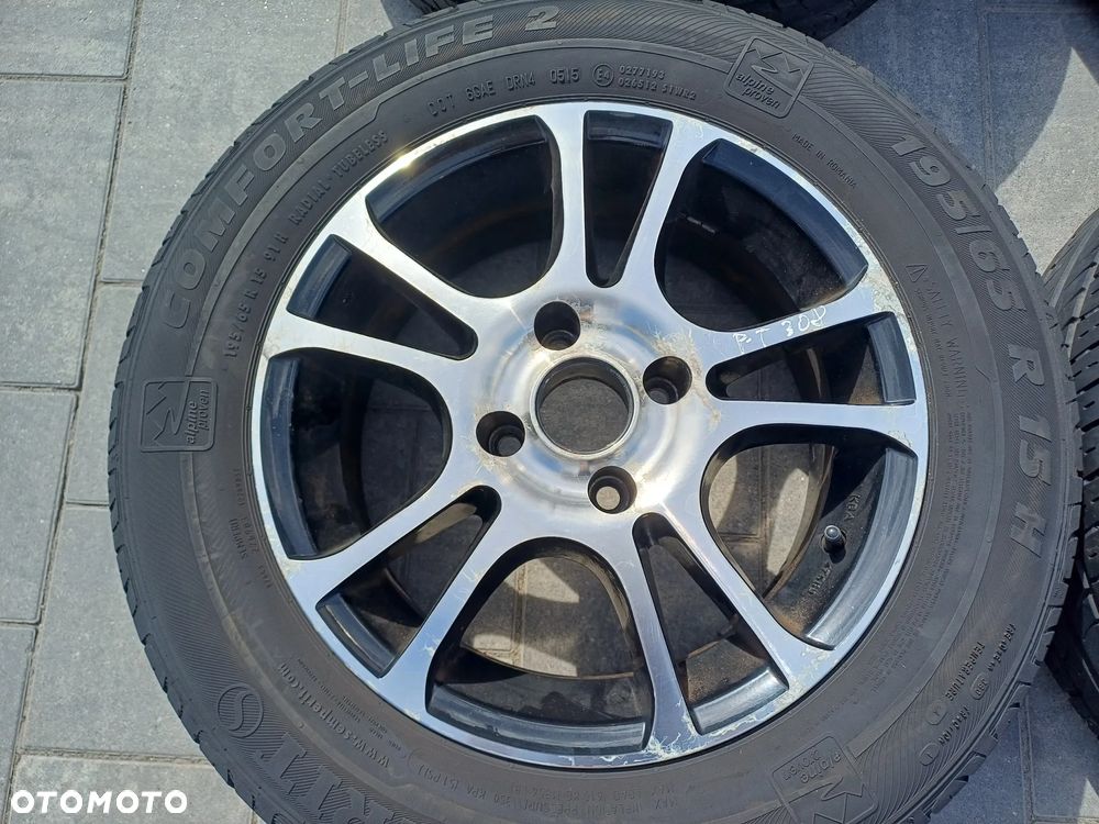 FELGI Z OPONAMI KOŁA ALUMINIOWE PEUGEOT 308 I R15 4X108 ET24 65,1 mm OPONY SEMPERIT 195/65 R15 NR34 - 3