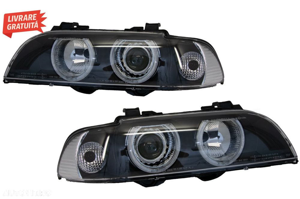 Faruri Angel Eyes BMW Seria 5 E39 (1996-2003) Facelift Design- livrare gratuita - 1