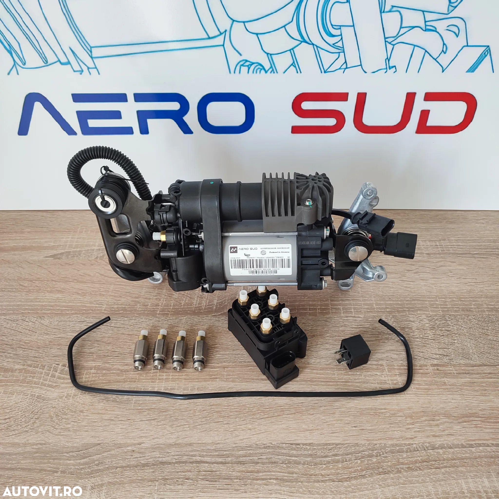 Compresor perne VW Touareg 7P Cayenne Macan Panamera Volvo Tesla - kit reparatii - 1