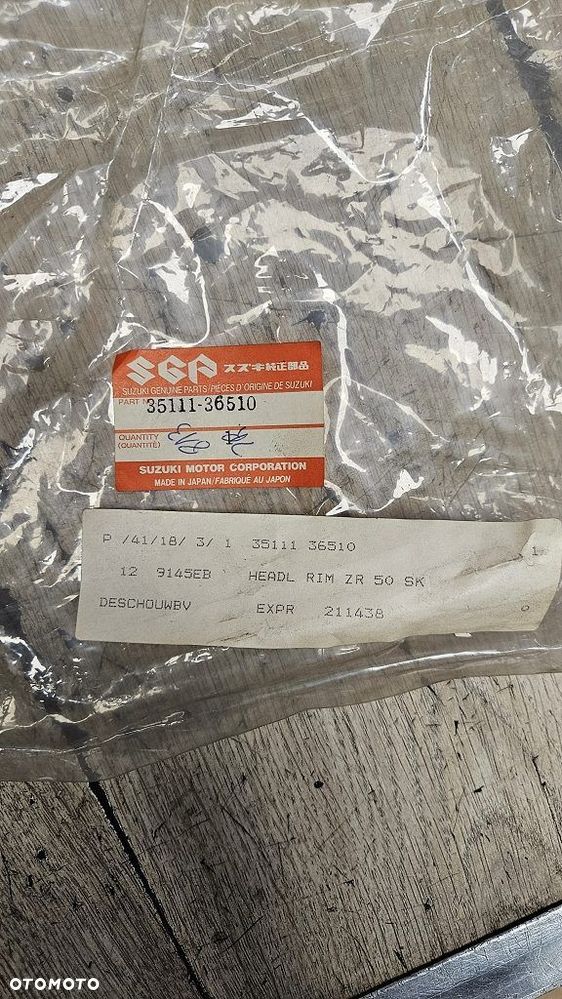 Ramka reflektora lampy Suzuki LT250R LT500R Quad Racer 35111-36510 - 12