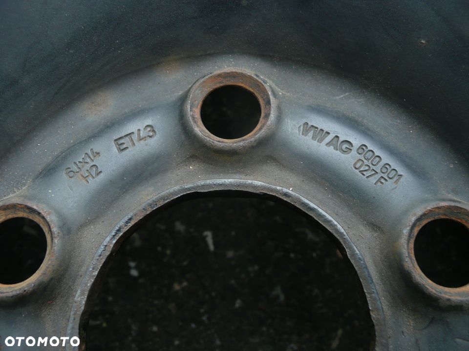 14” - Felgi  5x100 , r14 cali -  Volkswagen VW Polo Cross , Fox , New Beetle , Bora , Golf IV - SKODA Fabia , Roomster , Octavia I , Praktik , Rapid - SEAT Ibiza , Leon , Cordoba , Toledo , Rapid - AUDI  A2 A3 -  Stalowe Koło Dojazdowe Rezerwowe Zapasowe Dojazdówka Zapasówka Rezerwa - 10