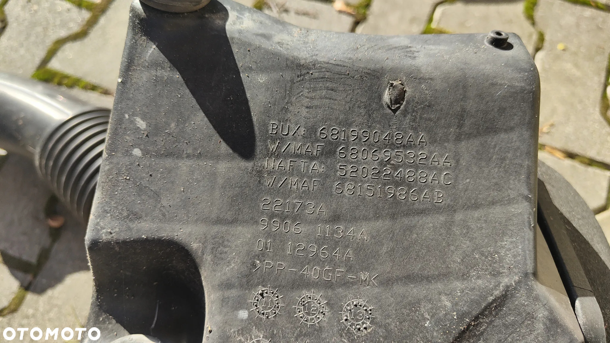 OBUDOWA FILTRA POWIETRZA PRZEPŁYWOMIERZ CHEROKEE WK2 3.0 CRDI 68199048AA - 6