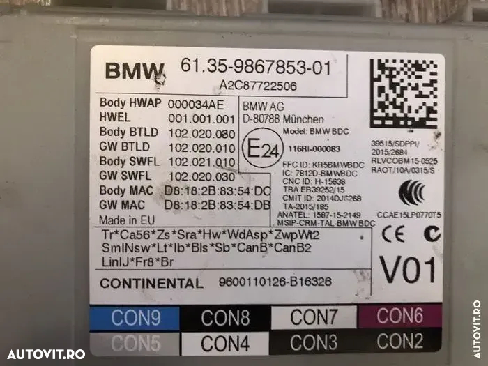 Calculator motor bmw g11 g12 B57 ecu DME BCM 8593720-01 - 6