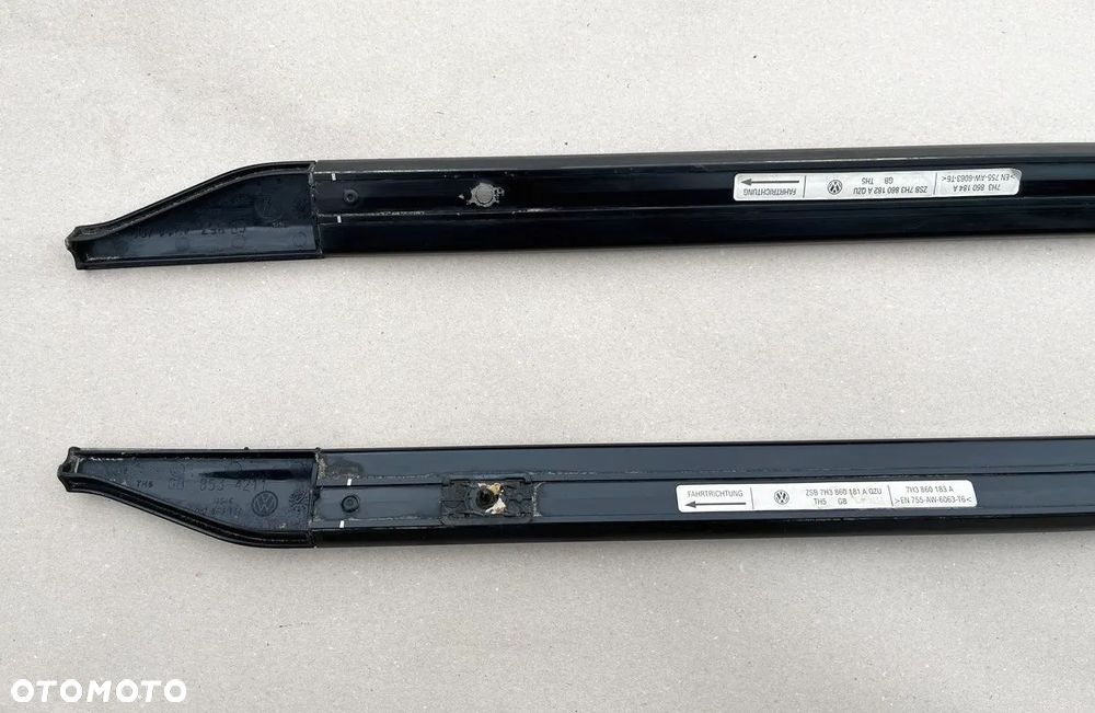 LISTWY DACHOWE RELINGI PROWADNICE VW T5 LIFT T6 LONG DŁUGI CARAVELLE MULTIVAN TRANSPORTER 7H3860181A 7H3860182A - 6