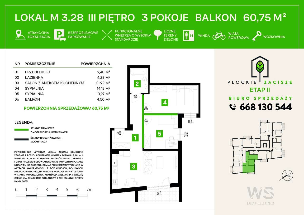 Płockie Zacisze Etap II - 60,75m2