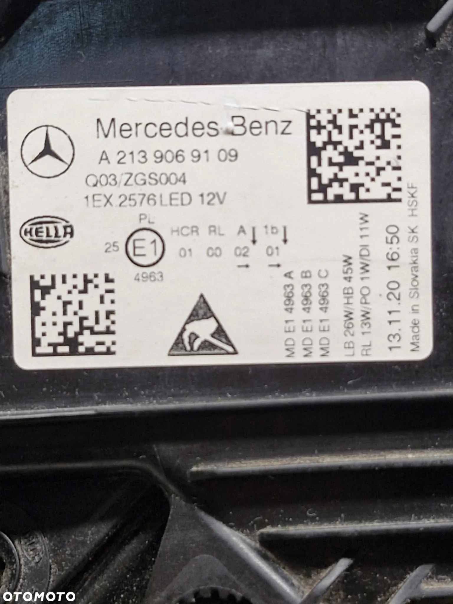 MERCEDES E-KLASA W213 FULL LED LAMPA LEWA PRZÓD A2139069109 - 12