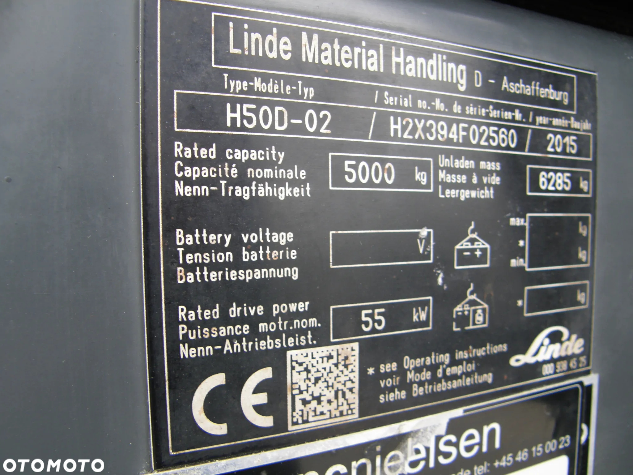 Linde H50D-02 2015rok kabina pozycjoner przesuw - 13