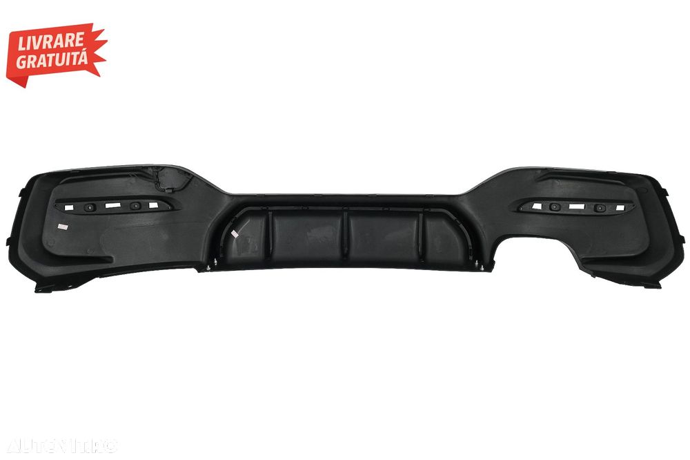 Difuzor Bara Spate Evacuare Dubla Stanga Negru Lucios BMW Seria 1 F20 F21 LCI (201- livrare gratuita - 6
