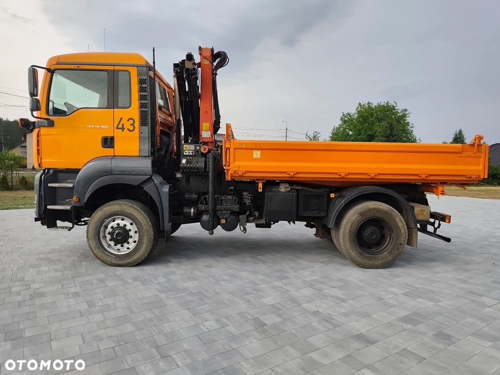 MAN MAN TGA 18.360 HDS Żuraw Wywrotka 4x4 akcja zima - 7