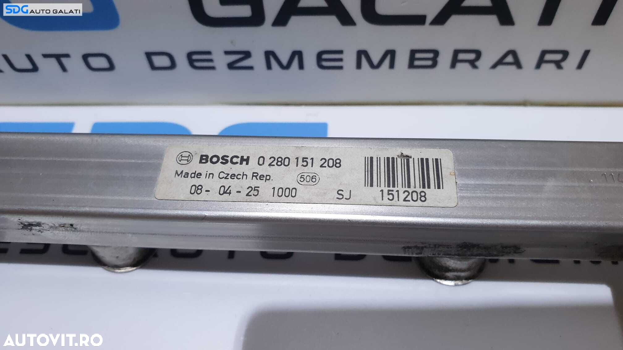 Rampa Presiune Injectoare Distribuitor Carburant Benzina Opel Tigra Twintop 1.4 B 2004 - 2010 Cod 0280151208 - 3