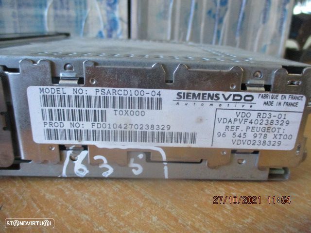 Radios 96545978XT PEUGEOT 307 2004 SIEMENS Psarcd10004     CITROEN C3 PLURIEL 2005 1.4Hdi 70Cv 0P SIEMENS - 5