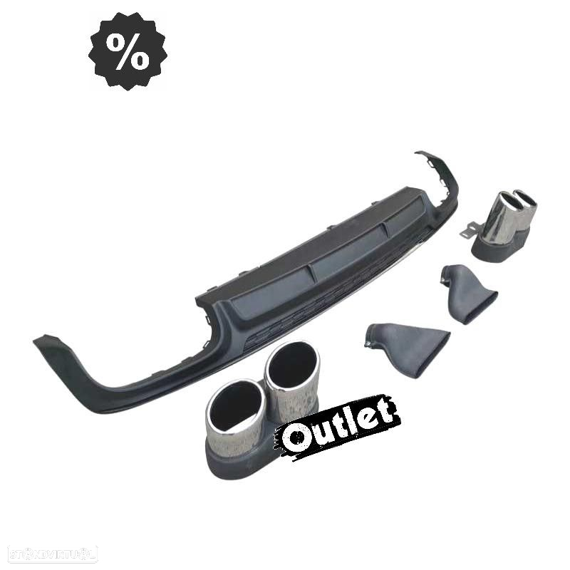 C012388C1 DIFUSOR AUDI A6 S-LINE 19- LOOK S6 + PONTEIRAS DE ESCAPE CROMADO - 10
