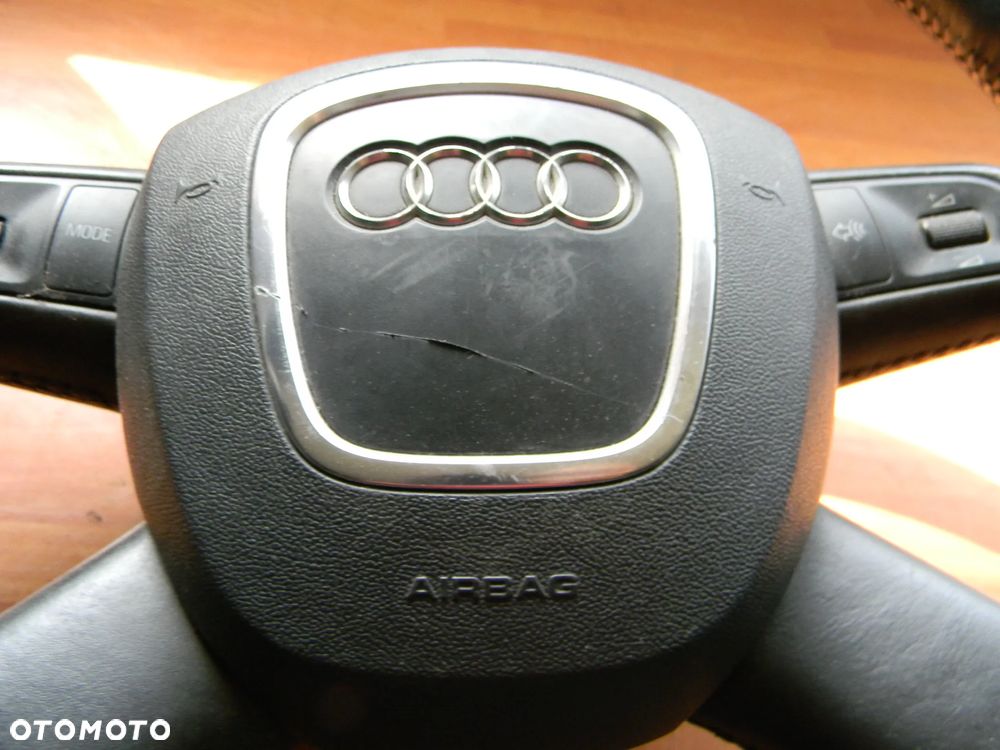 kierownica skórzana skóra AUDI A3 8P A4 B6 B7 A6 C6 multifunkcja airbag - 2