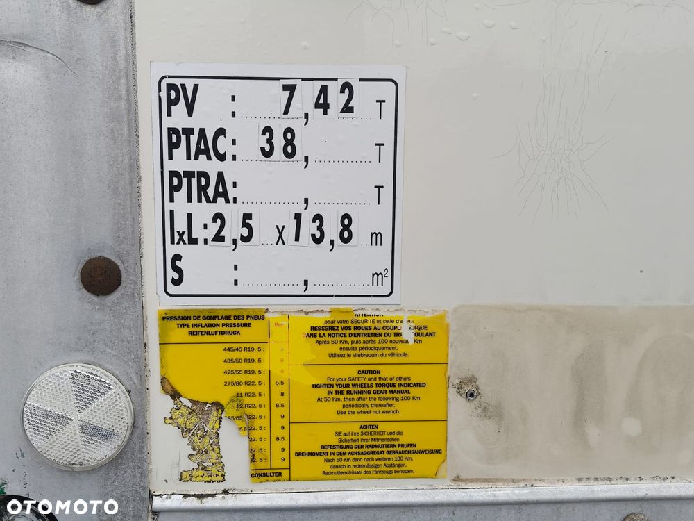 Fruehauf KONTENER FURGON / OSIE BPW . ROLETA / PODŁOGA SZYNA-DESKA / WINDA ZAŁADUNKOWA - 14