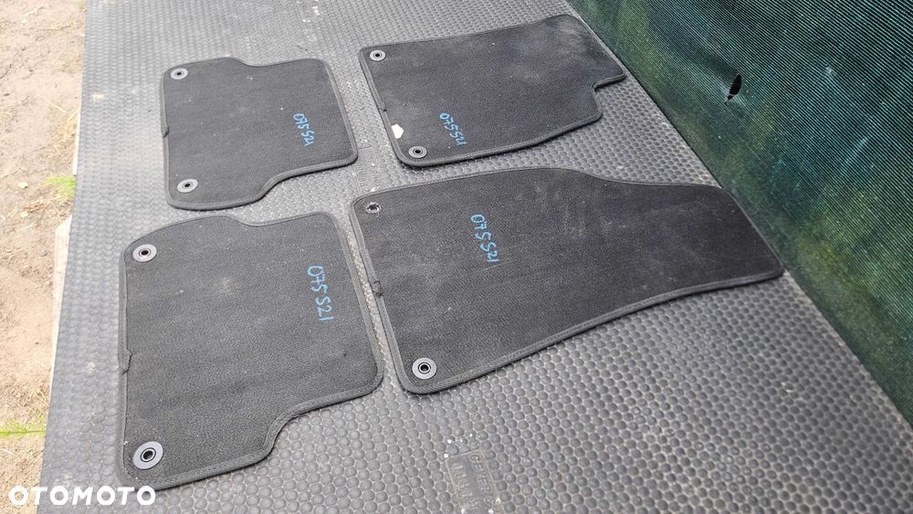 Dywaniki Wycieraczki Wykładzina Czarne Welur Europa Komplet Audi A4 B6 B7 Seat Exeo Sedan Kombi - 33