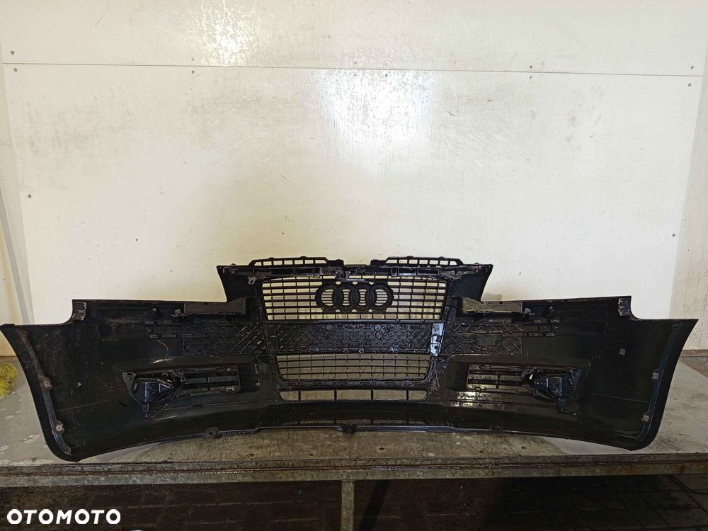 ^ ZDERZAK PRZÓD PRZEDNI AUDI A3 8P LIFT FL LZ9Y CZARNY HALOGENY - 5