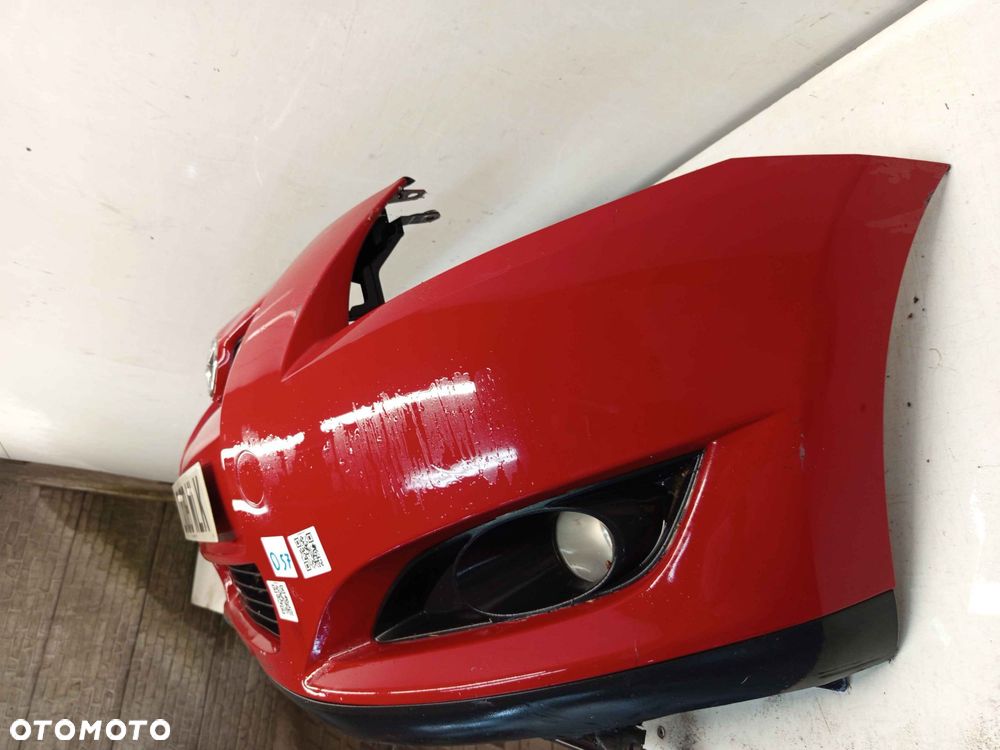 ^ ZDERZAK PRZÓD PRZEDNI DO TOYOTA AURIS I 1 3J6 CZERWONY HALOGENY - 3