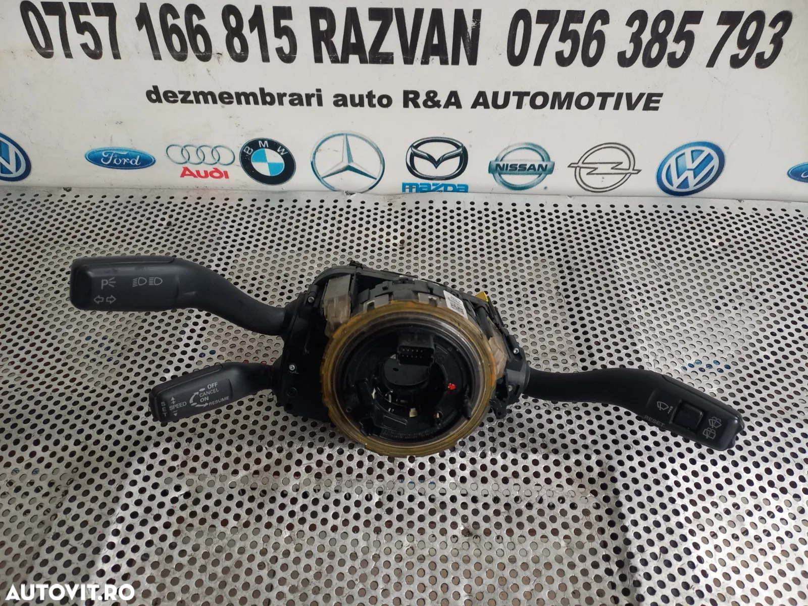Ansamblu Banda Spira Spirala Volan Airbag Maneta Semnalizare Stergatoare Tempomat Audi Q7 4L Cod 4F - 3