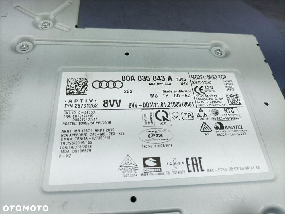 AUDI Q5 II FY LIFT RADIO MODUŁ NAWIGACJI 80A035043A - 6