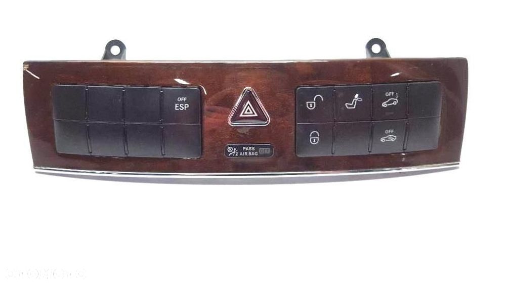 PANEL ŚRODKOWY PRZYCISKI DEKOR AWARYJNE MERCEDES W203 2038706310 - 1