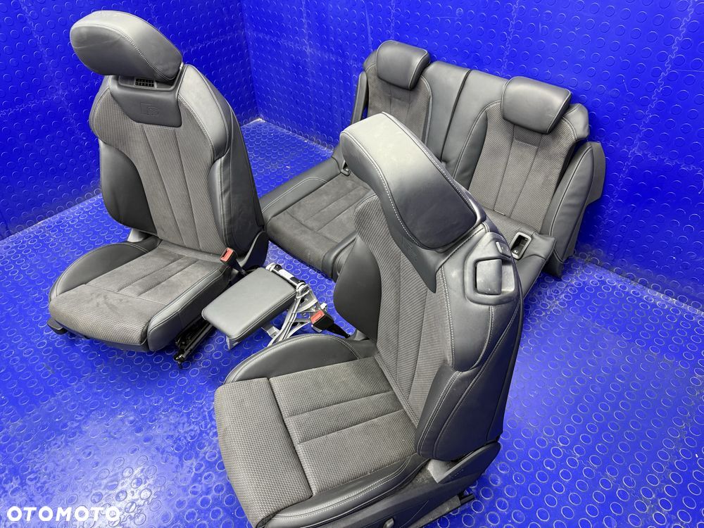 KOMPLET foteli skóra alcantara S-LINE AUDI A5 F5 8W7 CABRIO grzane OEM - 13
