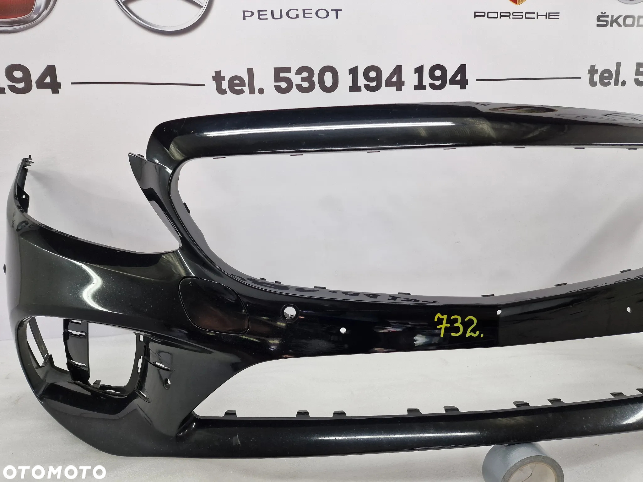 MERCEDES C-KLASSA W205 LIFT AMG 18- ZDERZAK PRZEDNI PRZÓD NA 6X PDC , ŁADNY , CZARNY METALIK , NR A2058856002 , NR AUKCJI NZ732 - 10