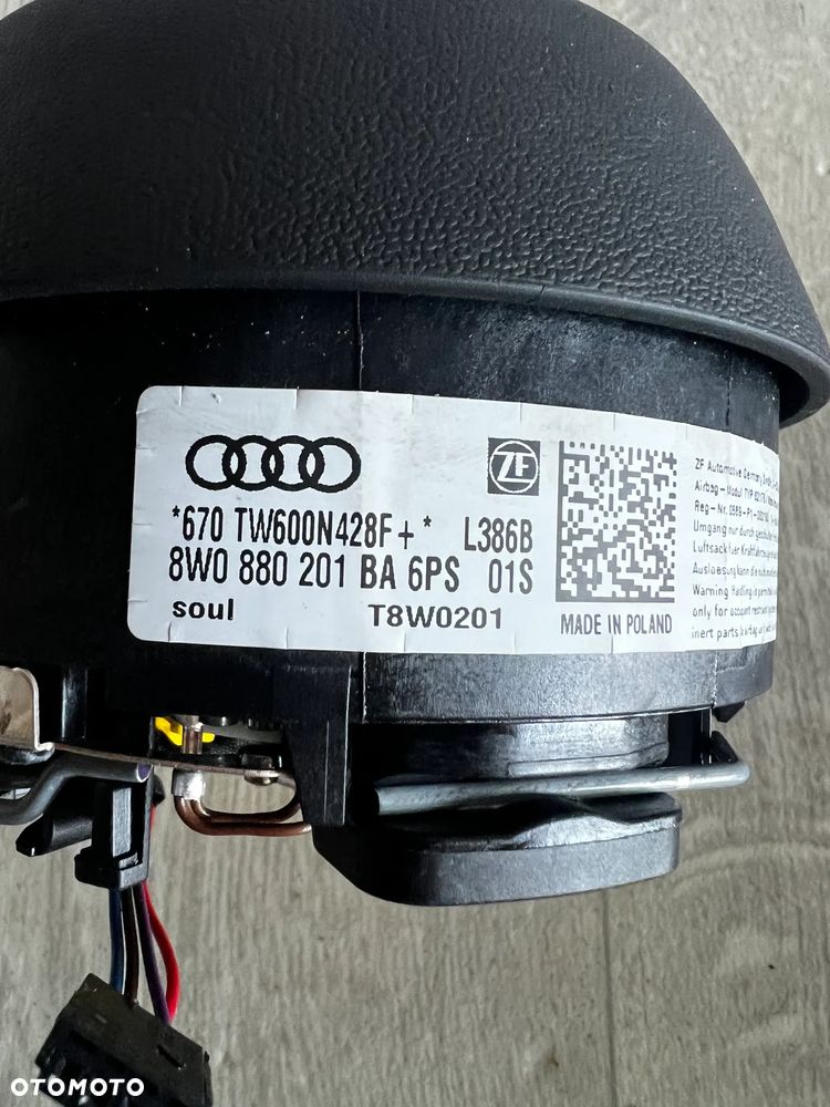 KIEROWNICA ŚCIĘTA MULTI CZARNA SKÓRA SZARA NITKA ŁOPATKI S-LINE Audi A3 S3 RS3 A4 S4 RS4 A5 S5 RS5 8W0419091GF AIRBAG 8W0880201BA - 10