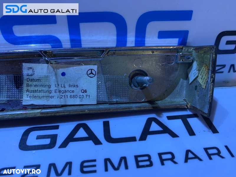Trim Bandou Grila Ornament Bord Stanga Mercedes Benz W211 E Class 2002 - 2009 Cod A2116800371 - 6