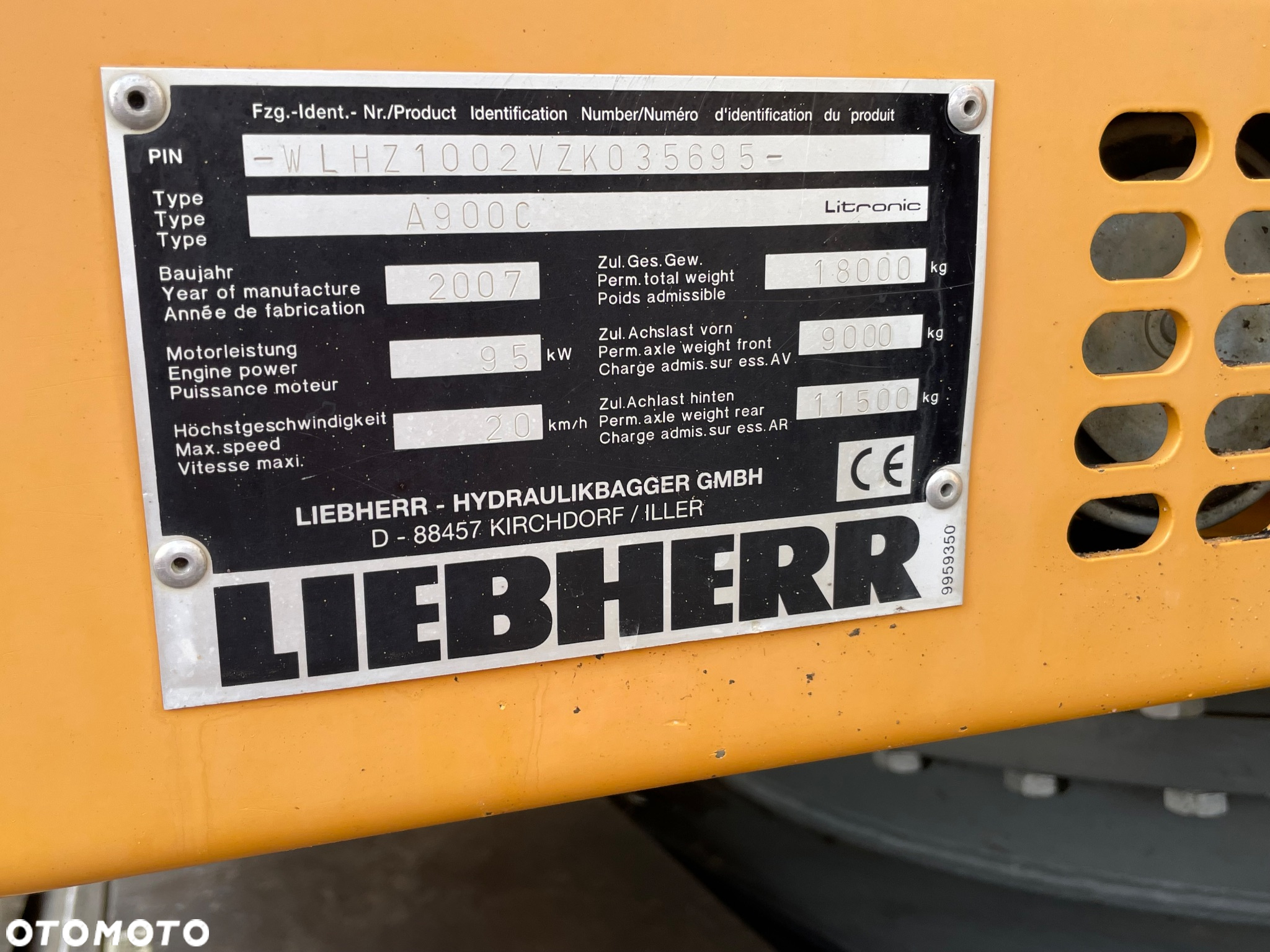 Liebherr A 900 C Litronic 3x ramie 2007 Klima Skarpówka szybkozłącze - 15