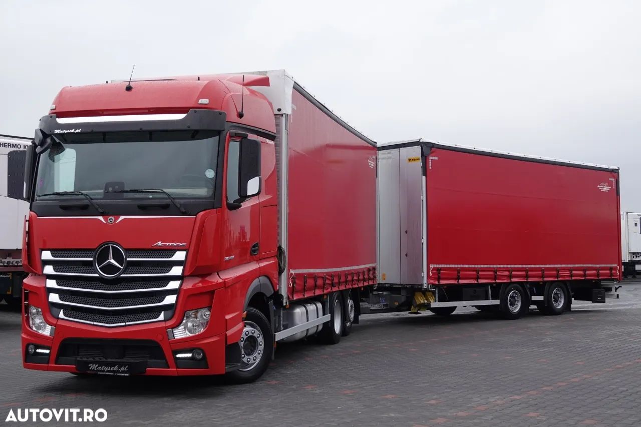 Mercedes-Benz ACTROS 2548 / TANDEM COMBINAT 120 M3 / TRANSIT / AER CONDIȚIONAT PARCARE / SPAȚIU MARE / DUPĂ CONTRACT DE SERVICE GOLD / - 1