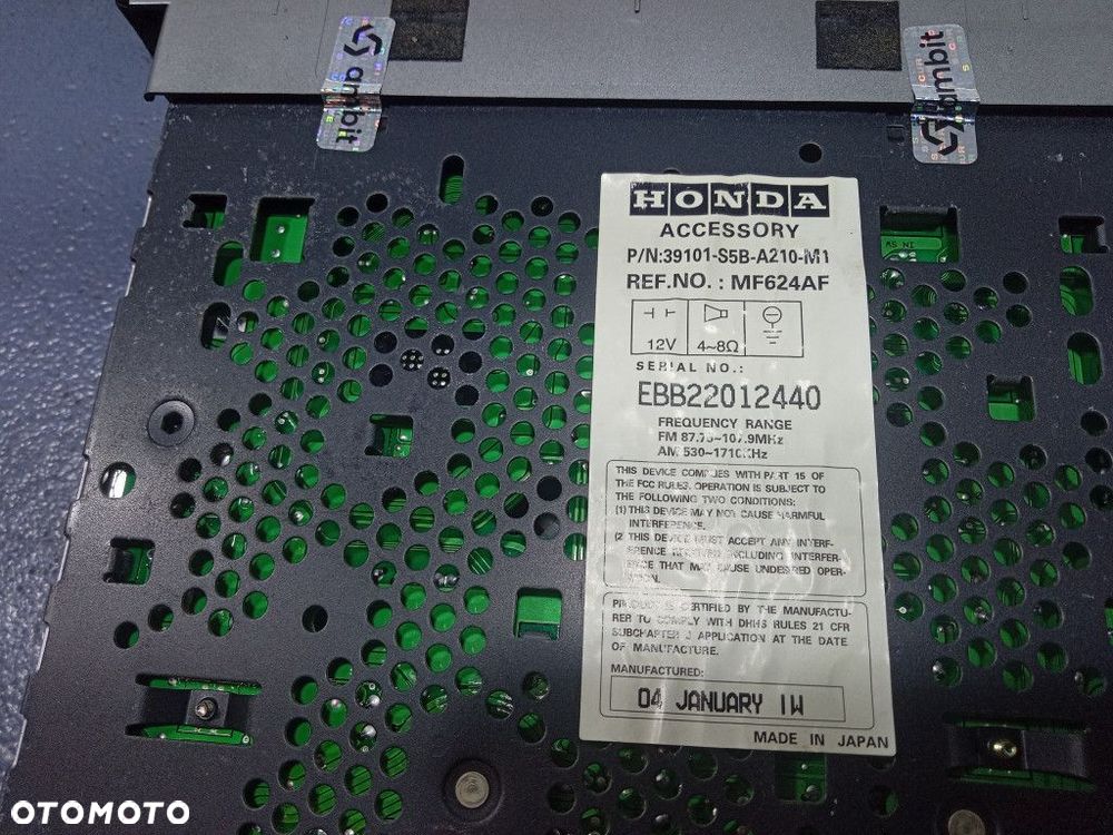 HONDA CIVIC VII RADIO CD FABRYCZNE OEM 39101-S5B-A210 - 5